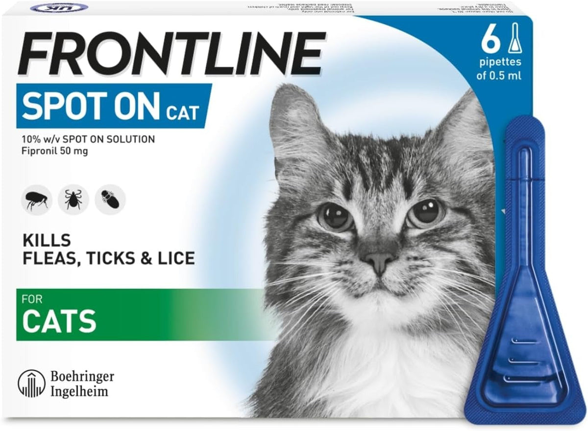 Frontline Cats Flea & Tick Treatment - 6 Pipettes