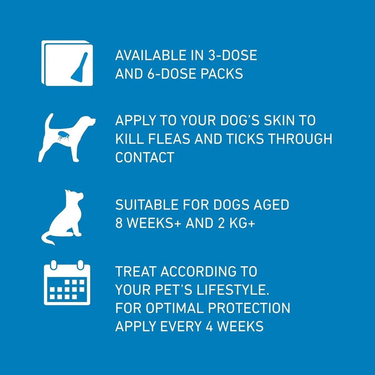 FRONTLINE Spot On Flea & Tick Treatment for Small Dogs (2–10 kg) – 6 Pipettes