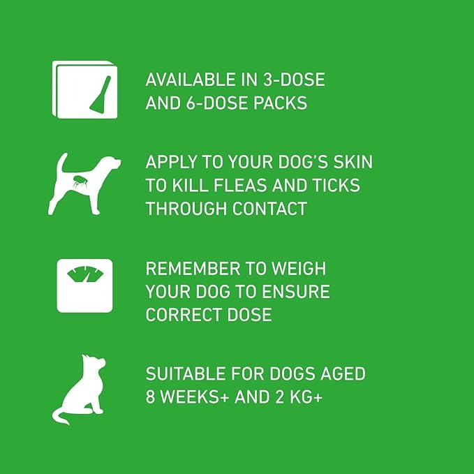 FRONTLINE Plus Flea & Tick Treatment for Small Dogs (2–10 kg) – 6 Pipettes
