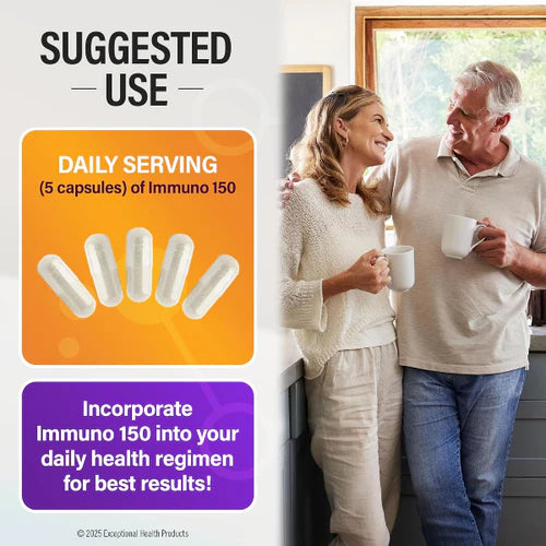 Immuno 150 | Daily Immune Support | 150 Vegetable Capsules